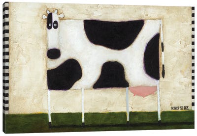 White Cow Canvas Art Print - Daniel Patrick Kessler