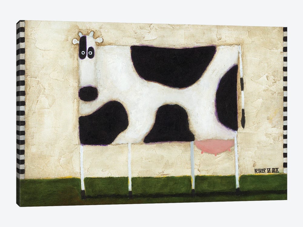 White Cow by Daniel Patrick Kessler 1-piece Canvas Art