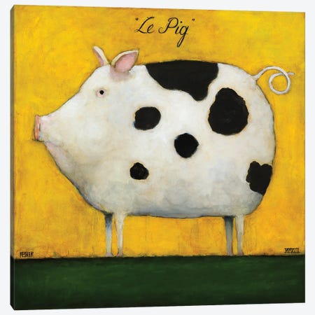Le Pig I Canvas Print #DKS52} by Daniel Patrick Kessler Canvas Art