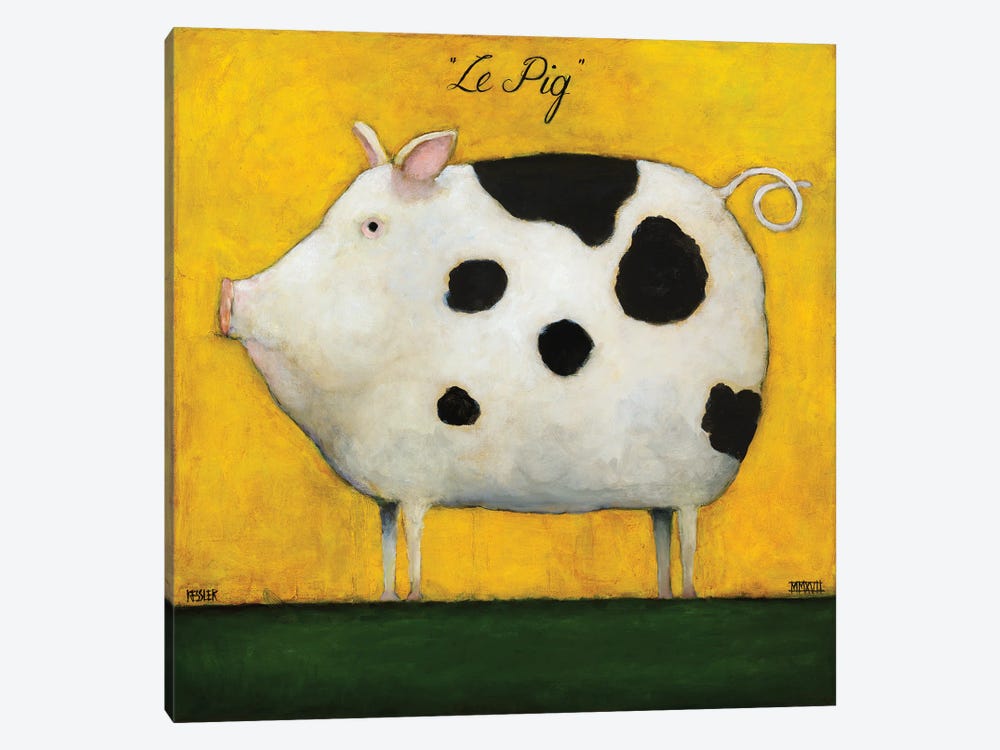 Le Pig I by Daniel Patrick Kessler 1-piece Canvas Artwork