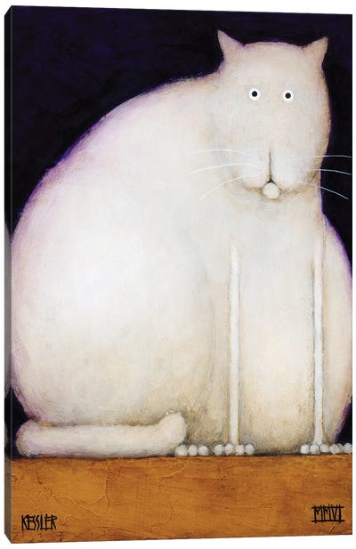 Fat Cat Canvas Art Print - Daniel Patrick Kessler