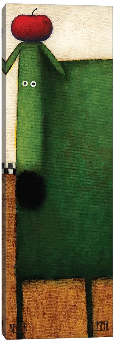Green Dog II Canvas Art Print - Daniel Patrick Kessler