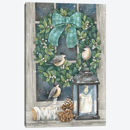 Winter Wreath Canvas Print #DKT23} by Diane Kater Canvas Wall Art