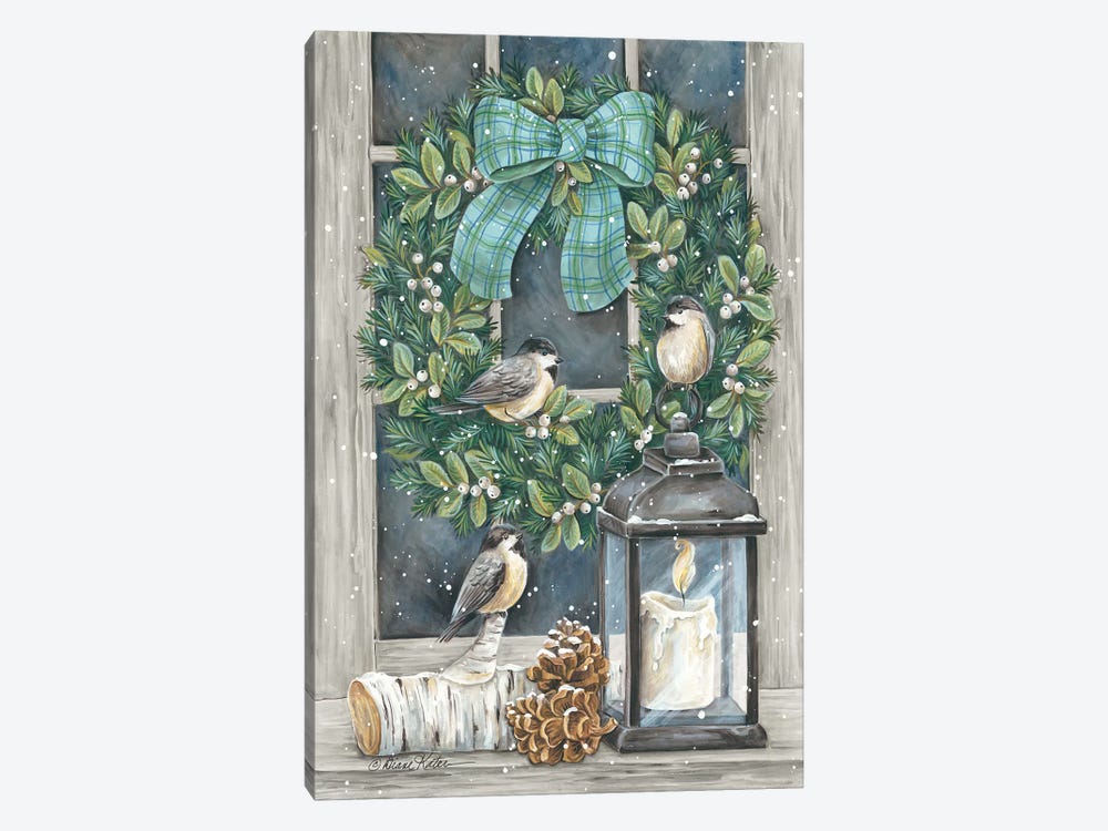 Winter Wreath by Diane Kater 1-piece Canvas Art Print