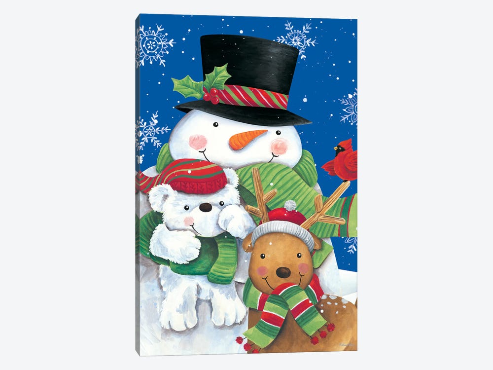 Snowman And Friends by Diane Kater 1-piece Art Print