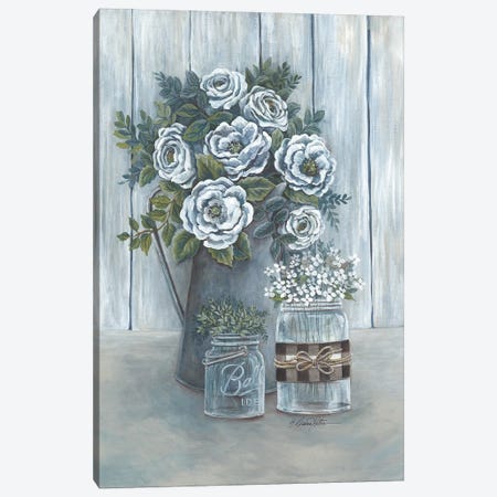 Floral Country Gray Canvas Print #DKT50} by Diane Kater Canvas Print