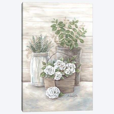 Rose Botanical Canvas Print #DKT56} by Diane Kater Canvas Artwork