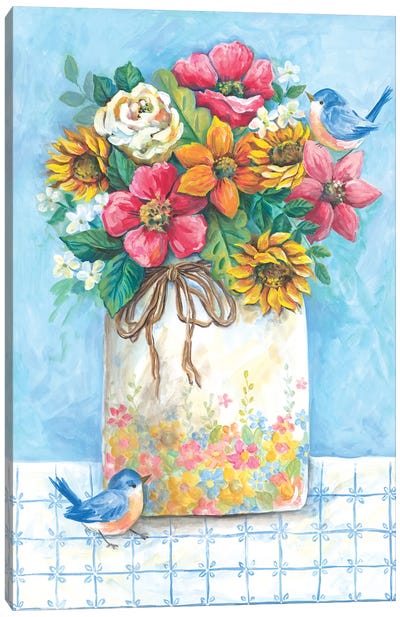 Floral Vase Canvas Art Print