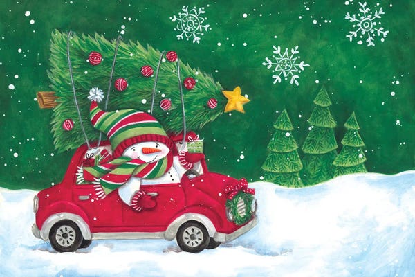 Snow: Bringing Home The Christmas Tree by Diane Kater