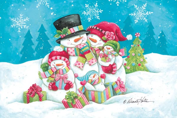 Snow: Happy Holidays Snow Family by Diane Kater
