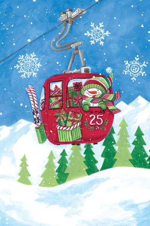 X-Mas 25 Ski Lift by Diane Kater wall art