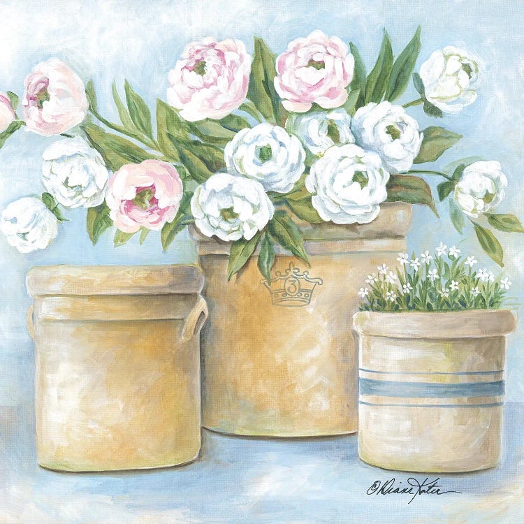 Farmhouse Peonies by Diane Kater wall art