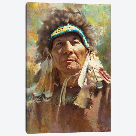 Chief Canvas Print #DKU18} by David Edward Kucera Canvas Wall Art