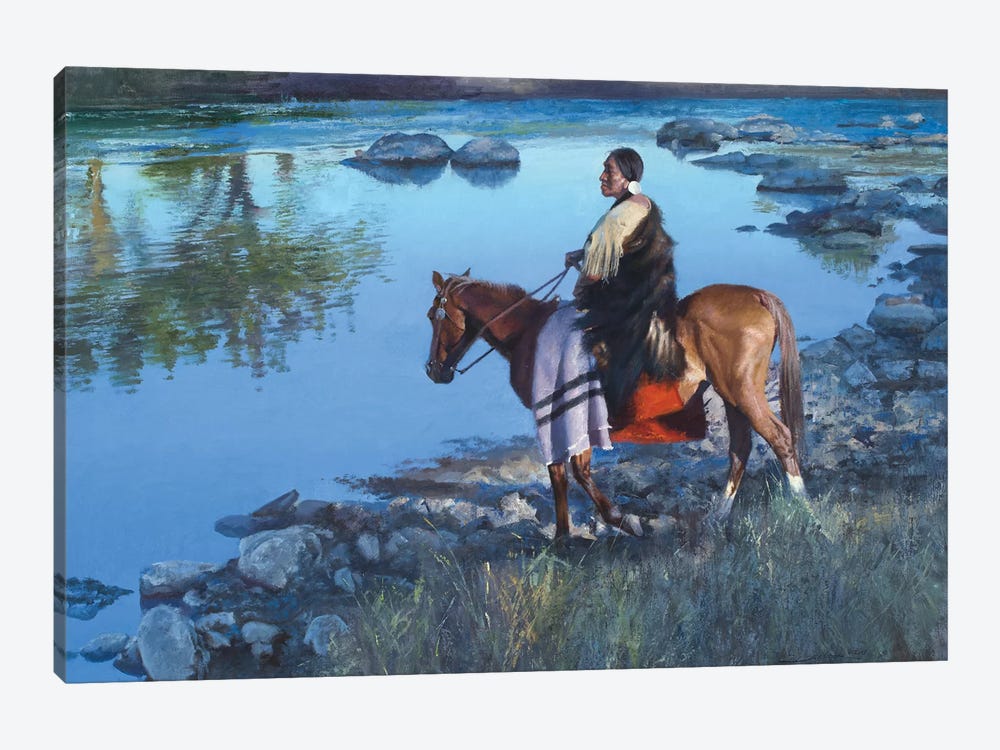 Cool Water Crossing by David Edward Kucera 1-piece Canvas Art Print