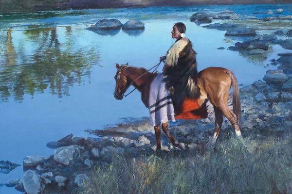 Western Décor: Cool Water Crossing by David Edward Kucera