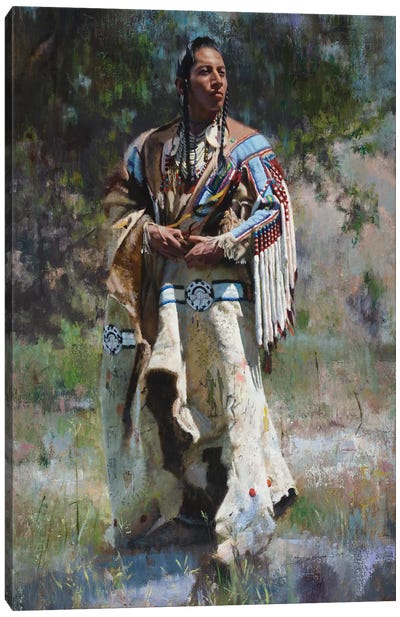 His Stately Attire Canvas Art Print - Native American Décor