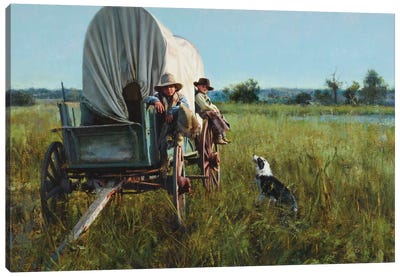 Just Chillin Canvas Art Print - Carriage & Wagon Art