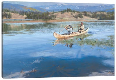 A Suitable Means Of Travel Canvas Art Print - Canoe Art