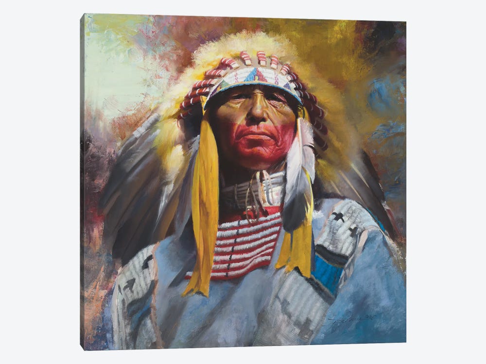 One Chief by David Edward Kucera 1-piece Art Print