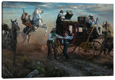 Outmanned Canvas Art Print - Western Décor