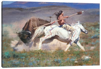 The Duel Canvas Art Print - Indigenous & Native American Culture