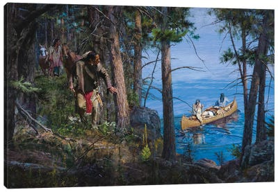The Forest Is Watching Canvas Art Print - Indigenous & Native American Culture