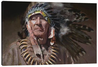 The Great Patriarch Canvas Art Print - Native American Décor
