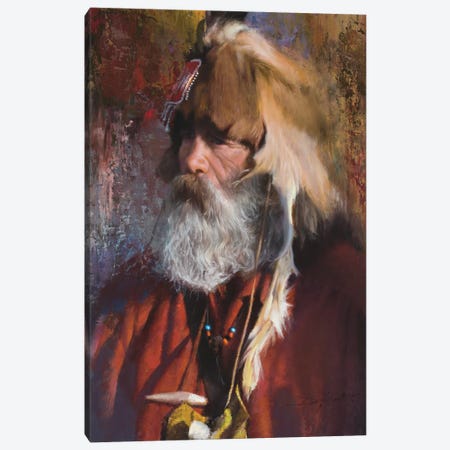 Trapper Canvas Print #DKU85} by David Edward Kucera Canvas Art