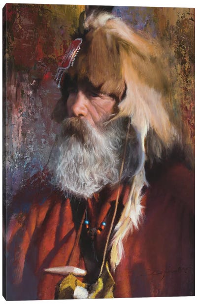 Trapper Canvas Art Print - David Edward Kucera