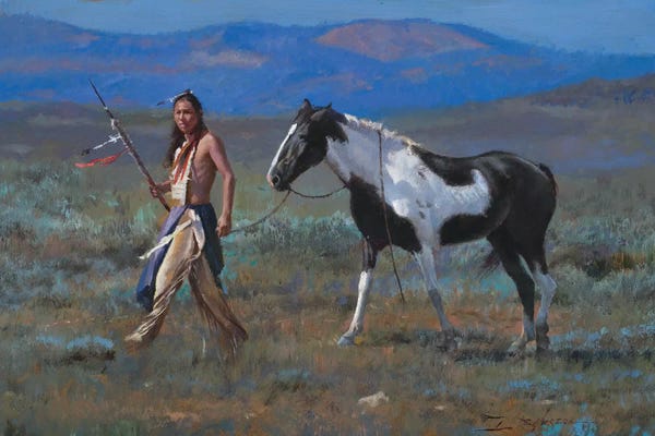 Native American Décor: Walking The Paint by David Edward Kucera