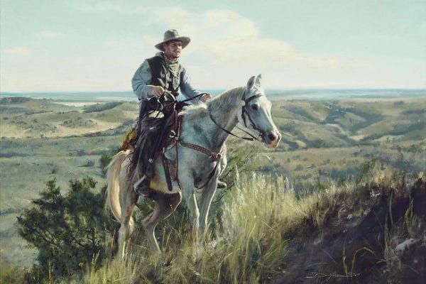 Western Décor: Wrangler Ascending by David Edward Kucera
