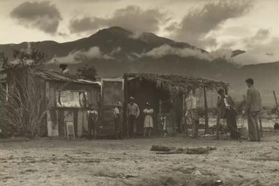 Paul Schuster Taylor Talking With Migrant Workers, Imperial Valley, California, USA by Dorothea Lange canvas print