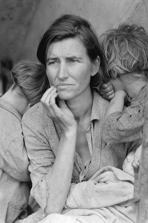 Destitute Pea Pickers In Nipoma, California, 1936