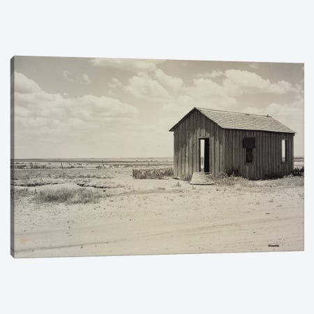 Drought-Abandoned House On The Edge Of The Great Plains, Hollis, Oklahoma, USA Canvas Print #DLA2} by Dorothea Lange Canvas Print