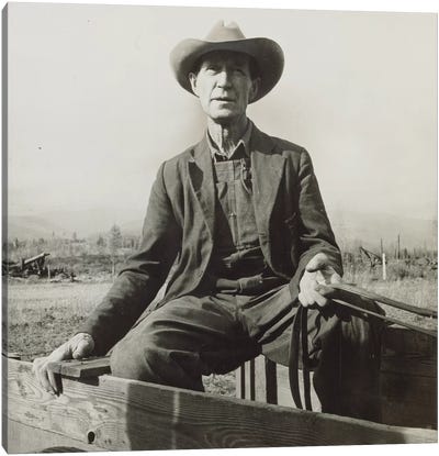 Ex-Nebraska Farmer Turned Cut-Over Area Land Developer, Bonner County, Idaho, USA Canvas Art Print - Dorothea Lange
