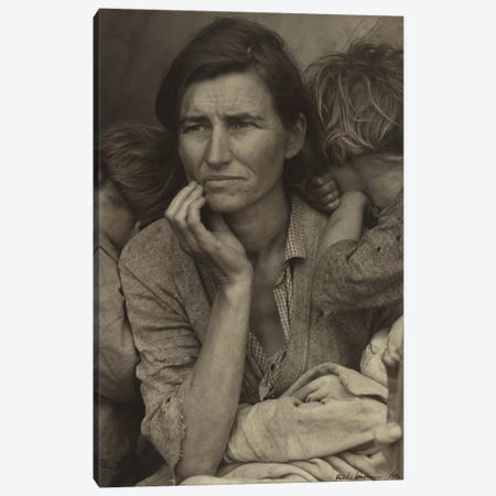 Migrant Mother, Nipomo, California, USA Canvas Print #DLA8} by Dorothea Lange Canvas Art Print