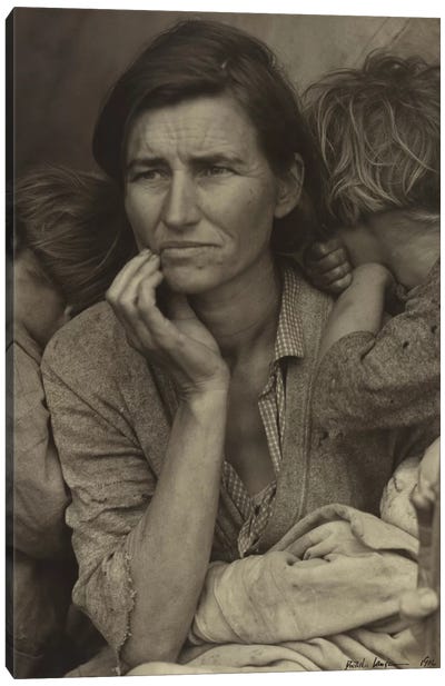 Migrant Mother, Nipomo, California, USA Canvas Art Print - Dorothea Lange