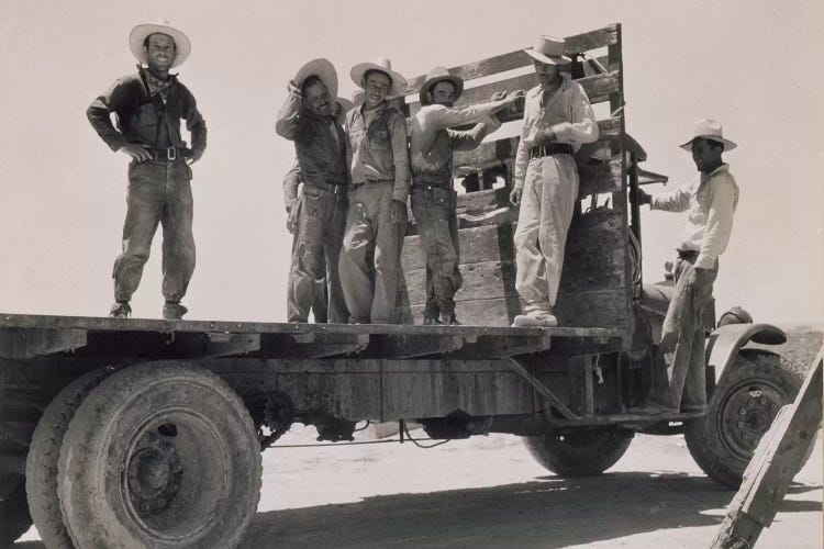 Off For The Melon Fields (Meixcan Labor), Imperial Valley, California, USA