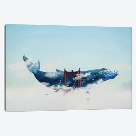 Whale Watching In San Fran Canvas Print #DLB100} by David Loblaw Canvas Artwork