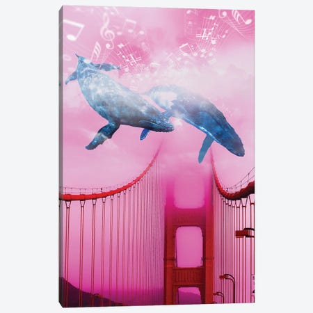 Whale Music At The Bridge Canvas Print #DLB108} by David Loblaw Canvas Artwork