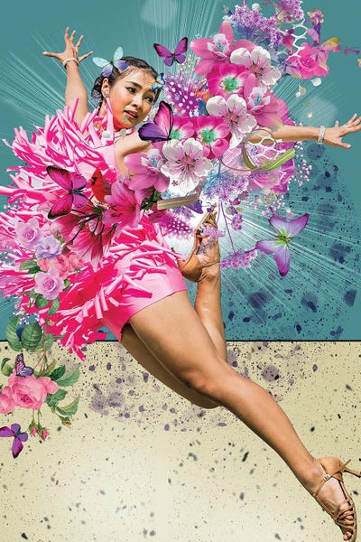 Jump For Joy by David Loblaw framed canvas print