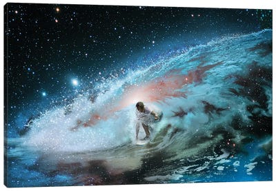 Galatic Surfer Canvas Art Print - David Loblaw