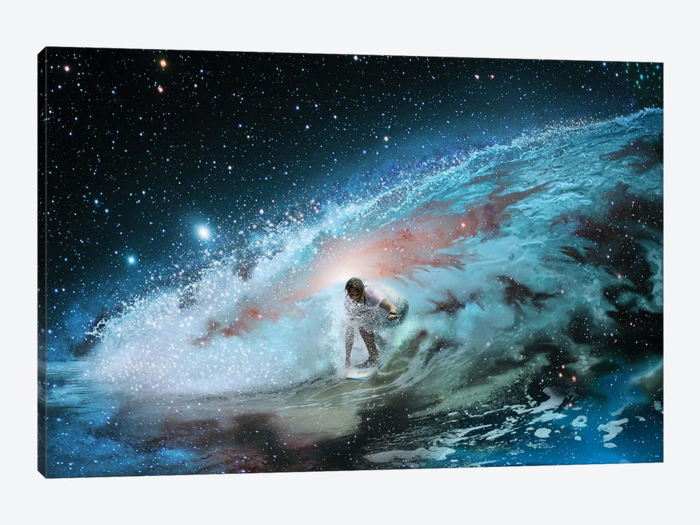 Galatic Surfer by David Loblaw 1-piece Canvas Print