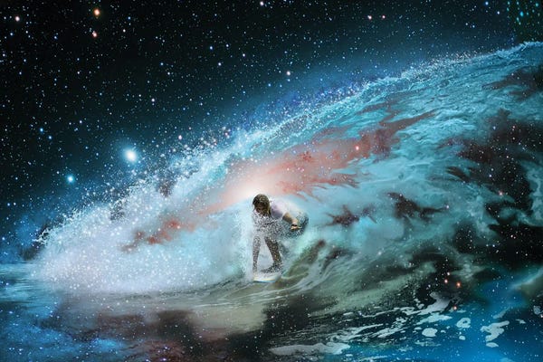 Night Sky: Galatic Surfer by David Loblaw