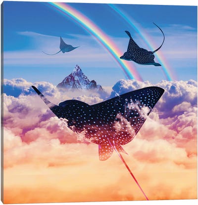 Cloud Rays Canvas Art Print - Dreams Art