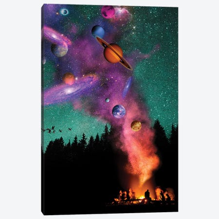 Campfire Universe Canvas Print #DLB144} by David Loblaw Canvas Art Print