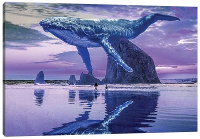 Whale Beach Canvas Art Print - David Loblaw