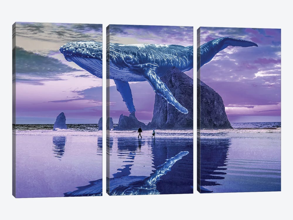 Whale Beach by David Loblaw 3-piece Canvas Art Print