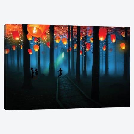 They Came At Night Canvas Print #DLB15} by David Loblaw Canvas Art Print