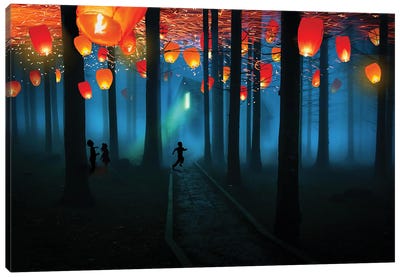 They Came At Night Canvas Art Print - Imagination Art